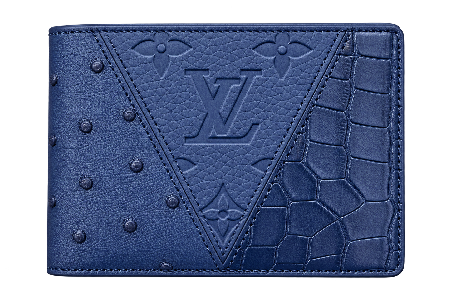 Louis Vuitton Ostrich Alligator Leather Wallet