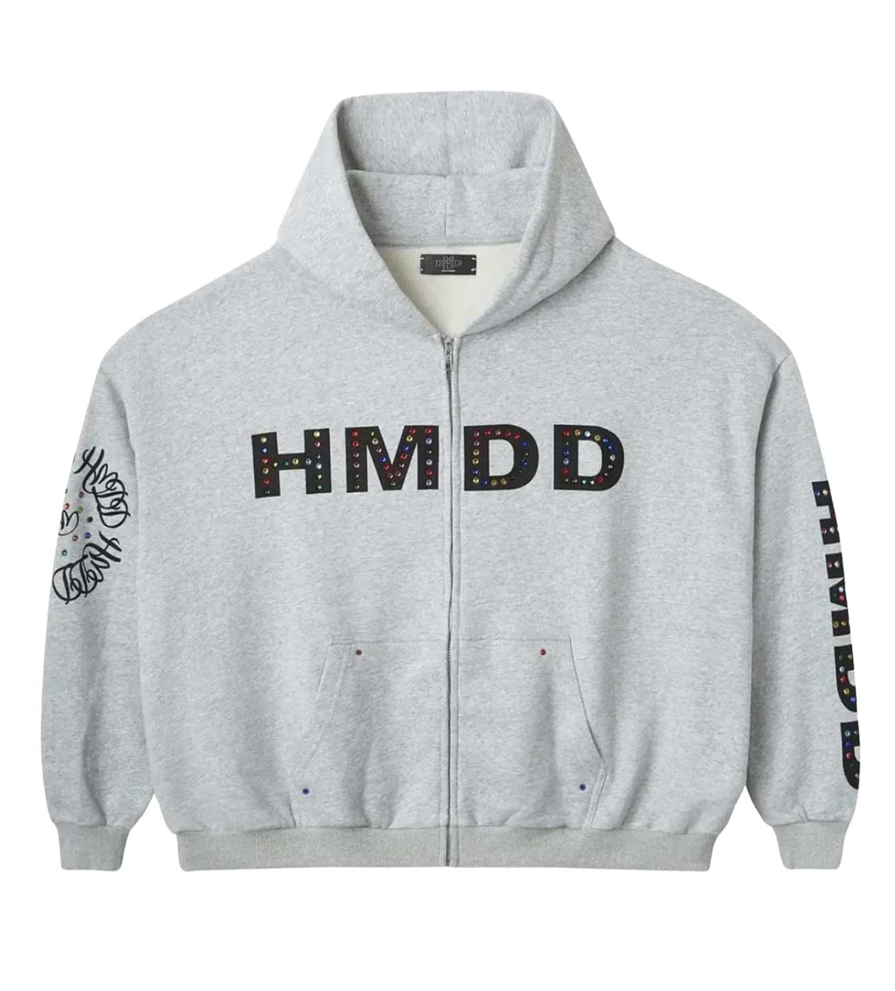 HMDD CHIMSTONE ZIP UP HOODIE GREY