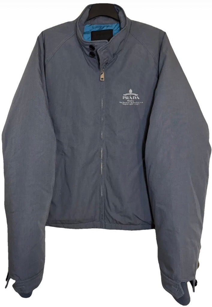 Prada Blue Synthetic Padded Jacket