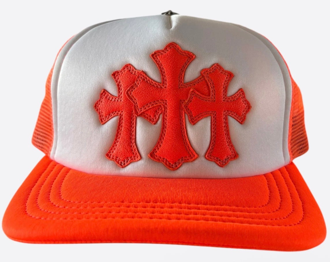 Chrome Hearts Orange Chrome Hearts Hat Cross