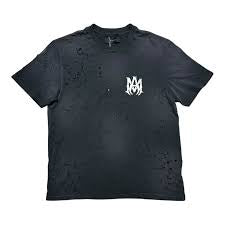 Amiri MA Logo Shotgun Washed Tee Black