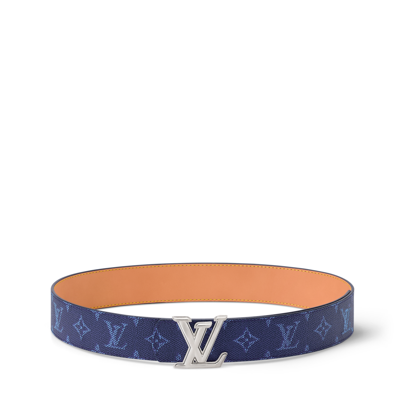 Louis Vuitton Navy Monogram Reversible Belt