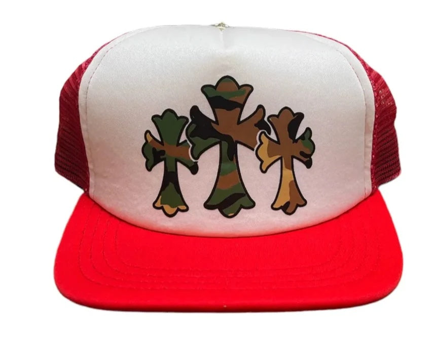 Chrome Hearts Red Camo Cross Hat