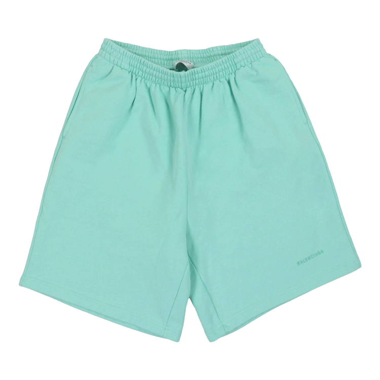 Balenciaga Mint Logo Sweat Shorts