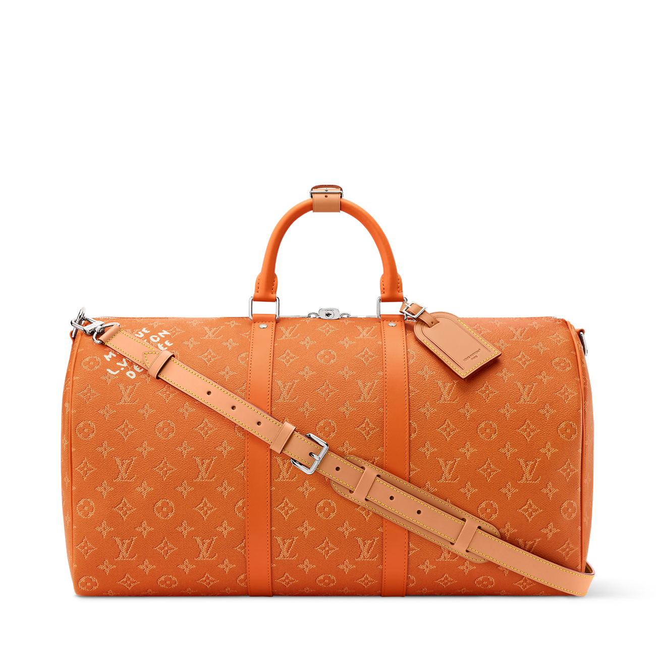 Louis Vuitton Orange Keepall Bandoulière 50