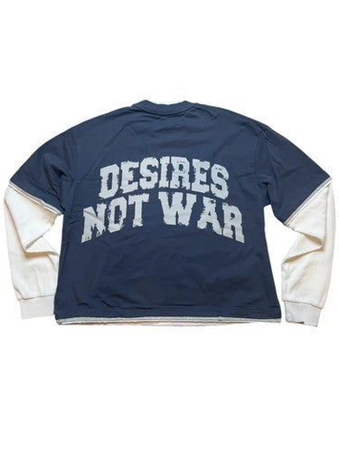 Bottega Desires "WAR" Navy Longsleeve