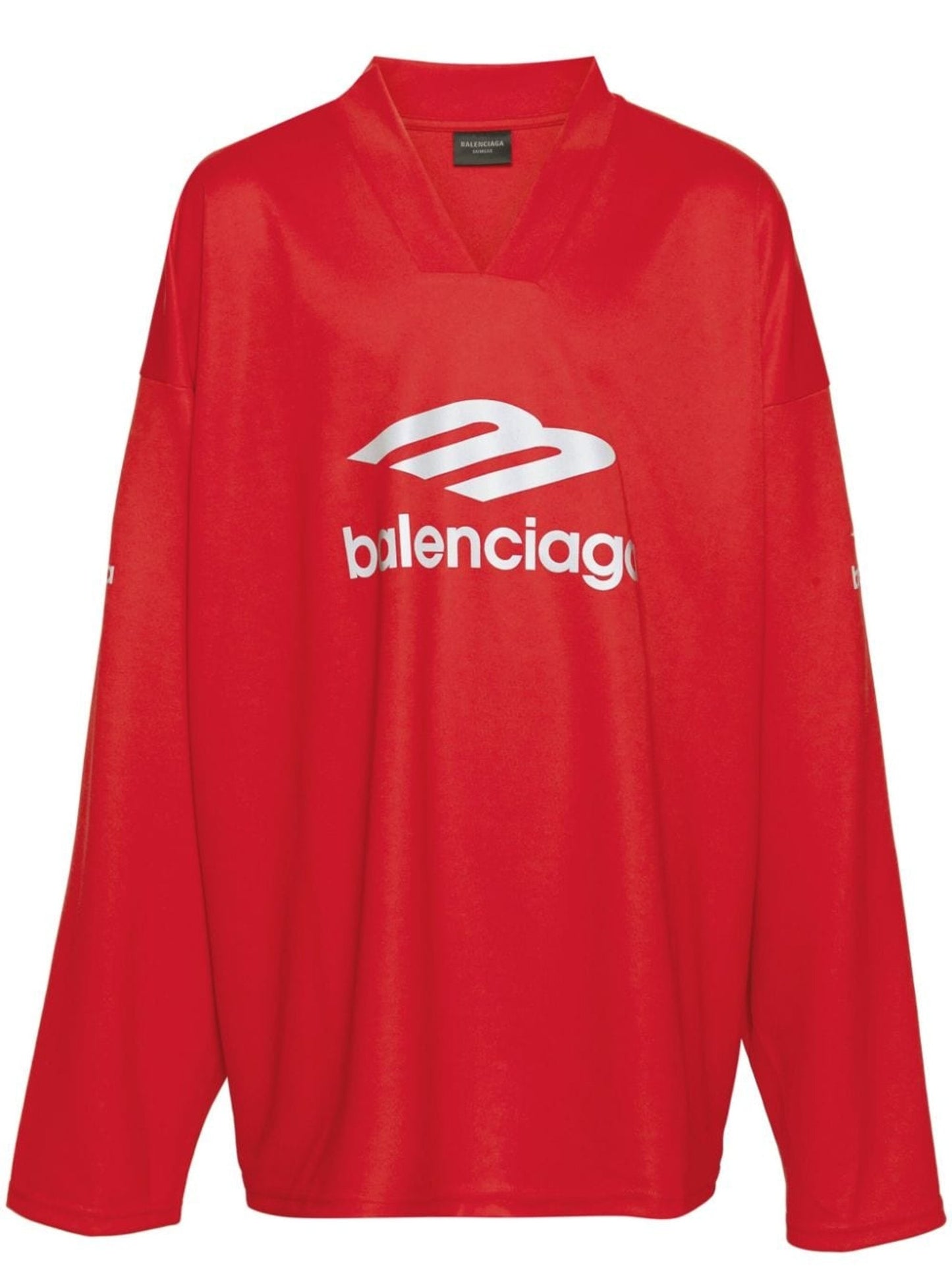 Balenciaga 3B Sports Red Icon Oversized Ski Jersey