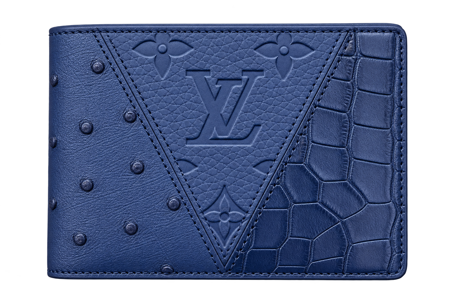 Louis Vuitton Ostrich Alligator Leather Wallet