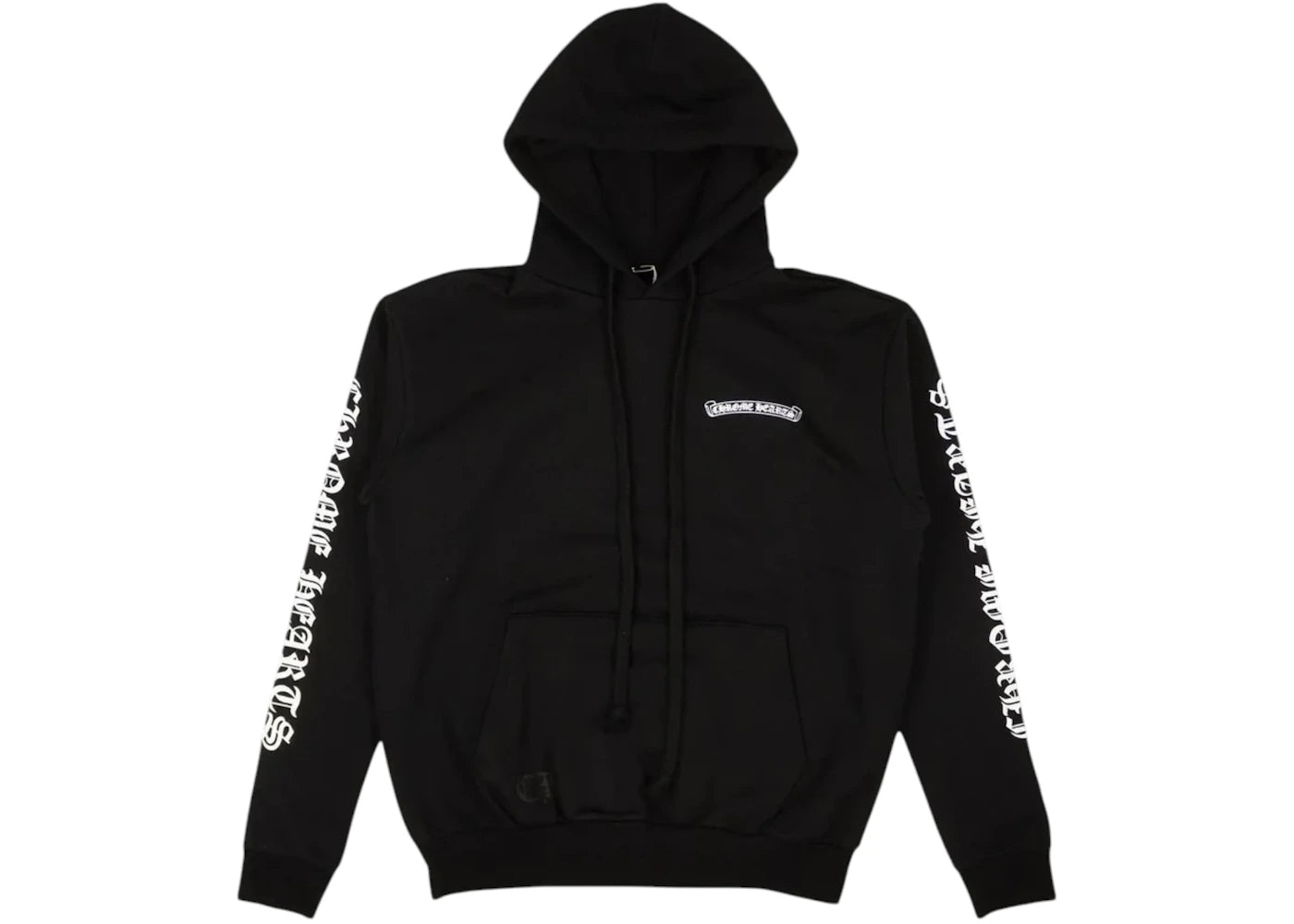 Chrome Hearts Scroll Logo Hoodie Black/White
