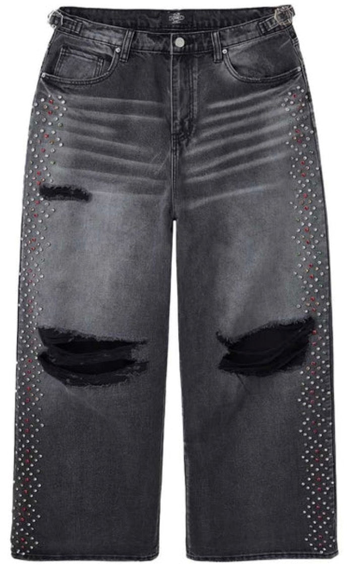 HMDD H-STAR BAGGIES DENIM PANT BLACK