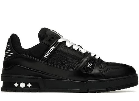 Louis Vuitton Trainer Sneaker Black Embossed Monogram