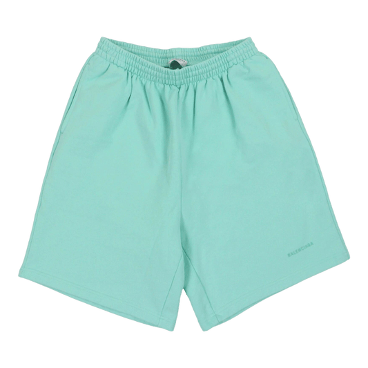 Balenciaga Mint Logo Sweat Shorts