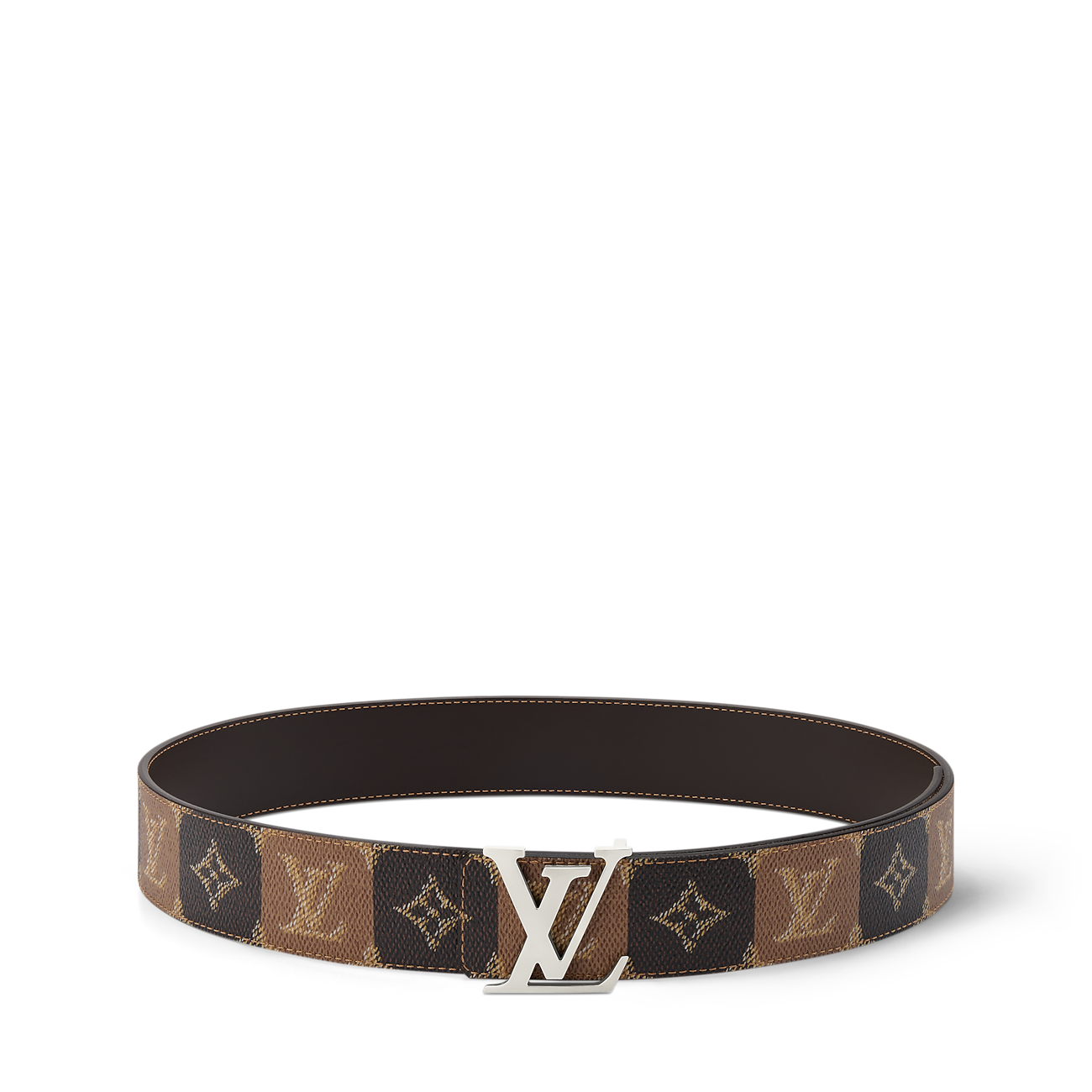 Louis Vuitton Brown Monogram Heritage Reversible Belt