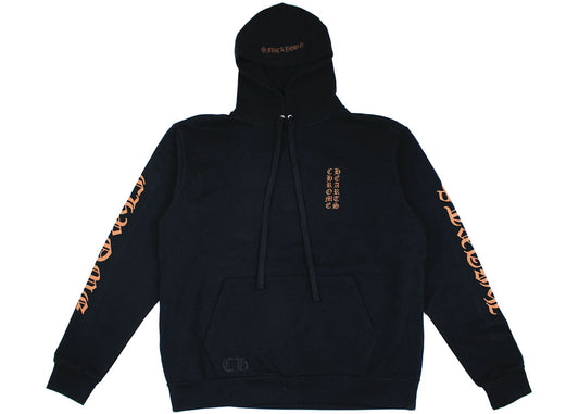 Chrome Hearts Vertical Logo FU Hood Hoodie Black/Brown
