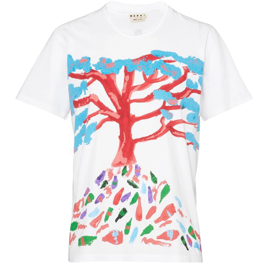 Marni White Tree Tee
