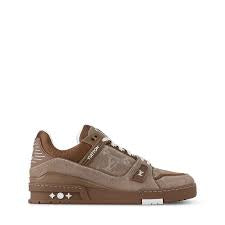Louis Vuitton Trainer Sneakers Brown Denim