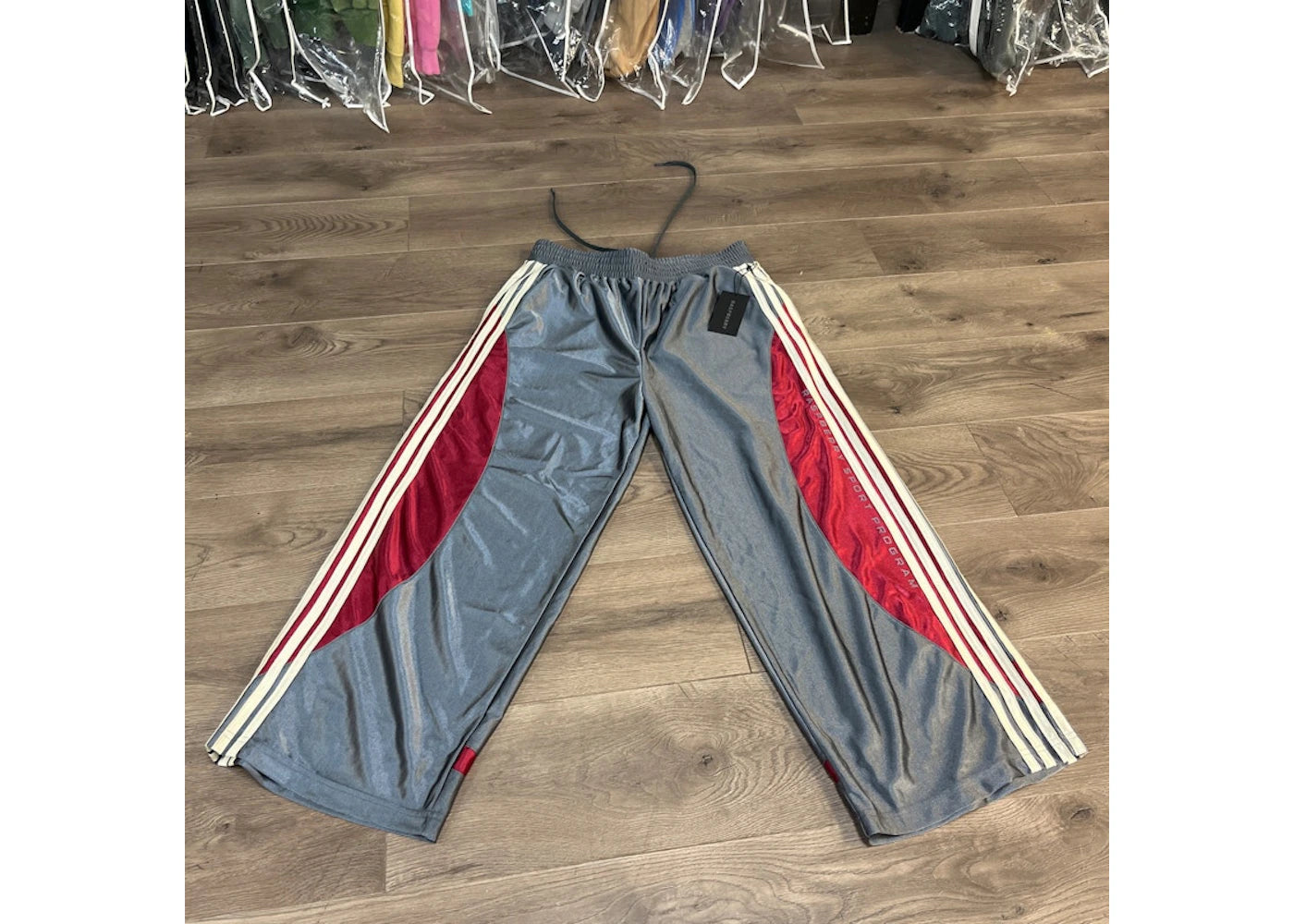 GVGallery Raspberry Hills Raspberry Sport Program Track Pants Gray