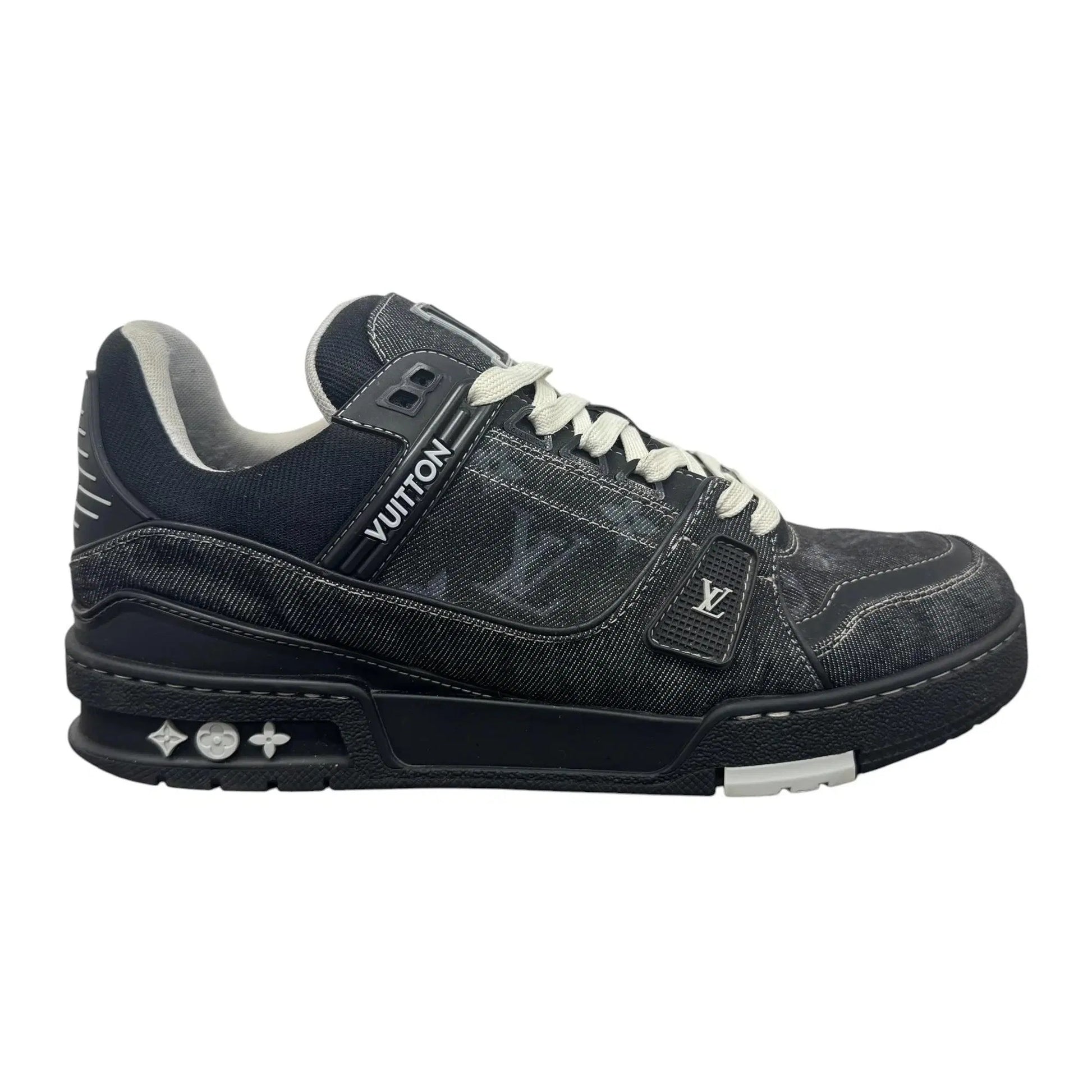 Louis Vuitton Trainer Sneakers Black Denim