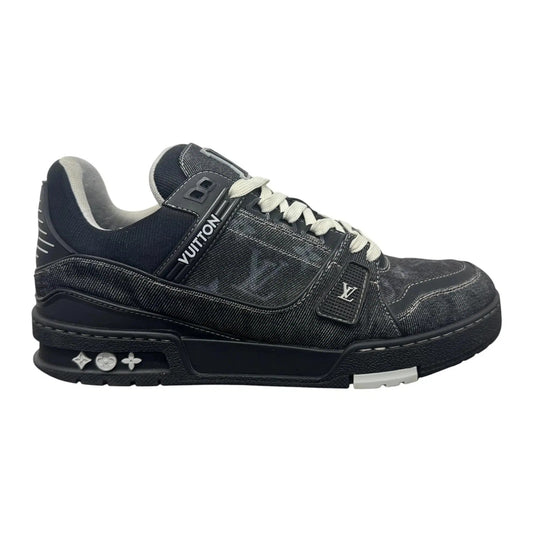 Louis Vuitton Trainer Sneakers Black Denim