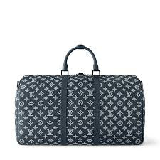 Louis Vuitton Navy Keepall Bandoulière 50