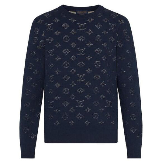 Louis Vuitton Blue Drop Needle Monogram Sweater