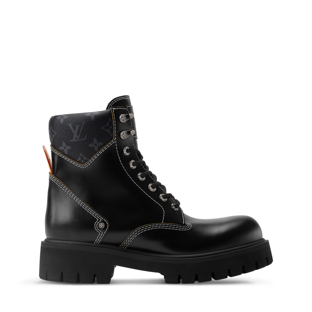 Louis Vuitton Black LV Remix Combat Boot
