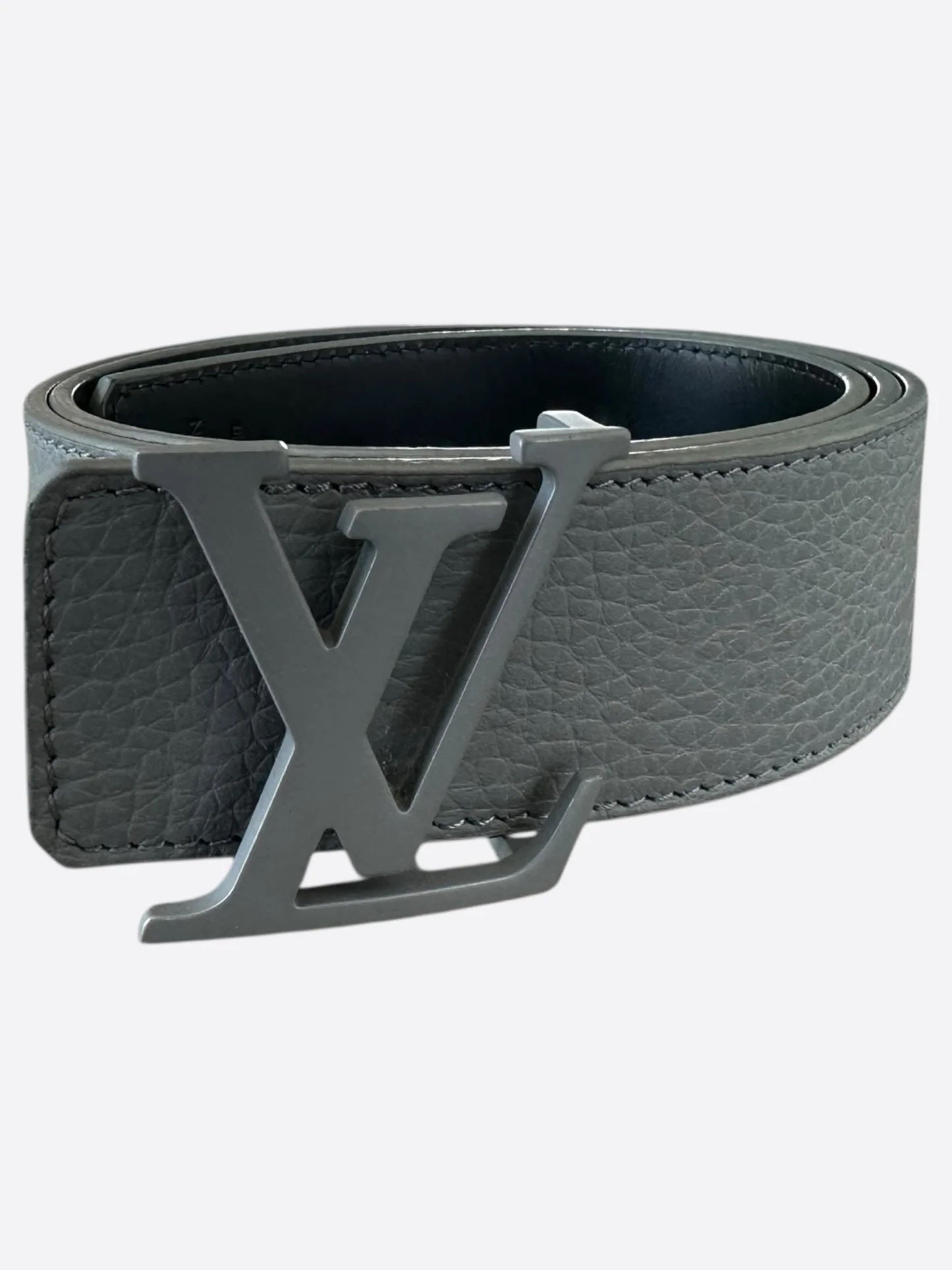 Louis Vuitton LV Grey Monogram Reversible Belt