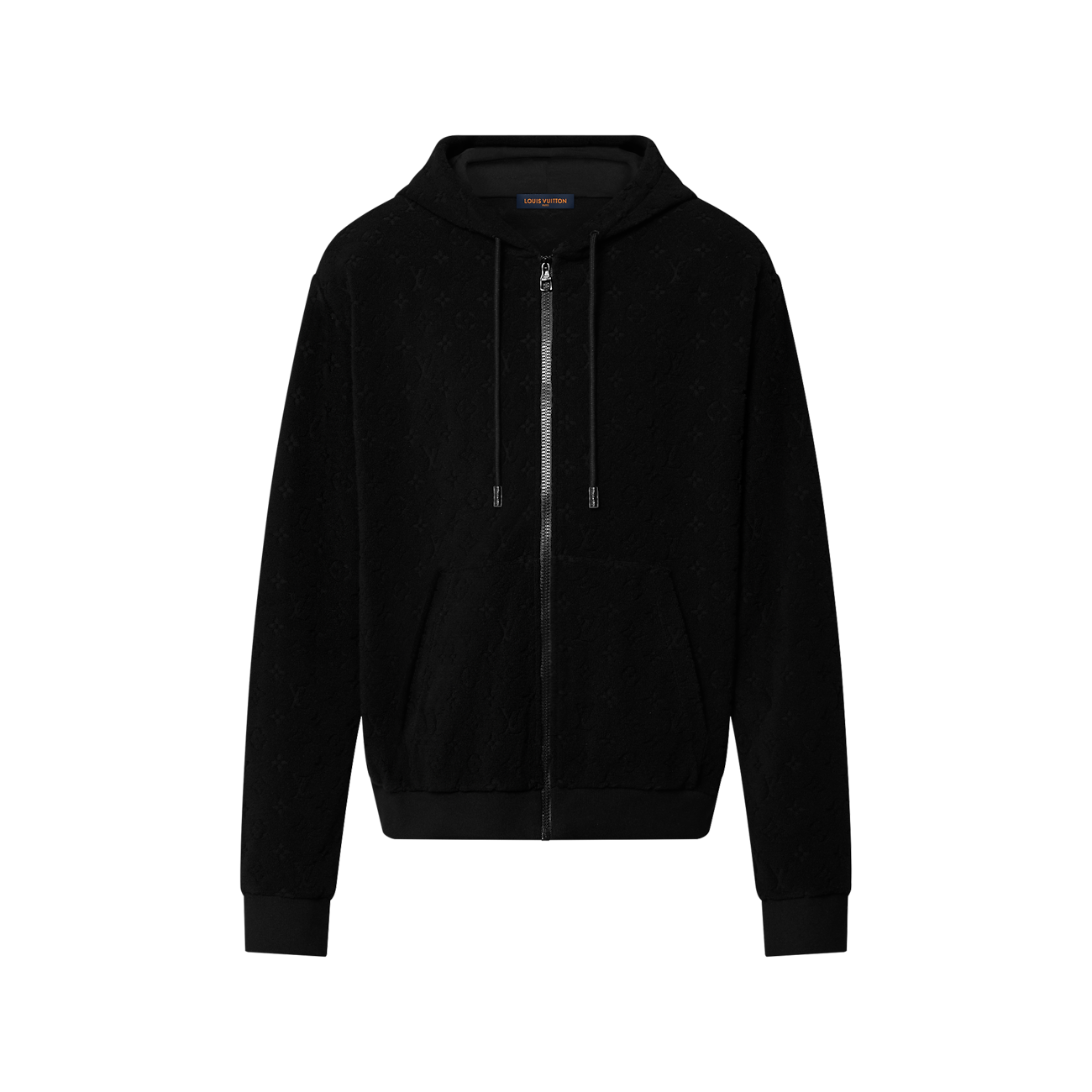 Louis Vuitton Black Monogram French Terry Zip-Through Hoodie