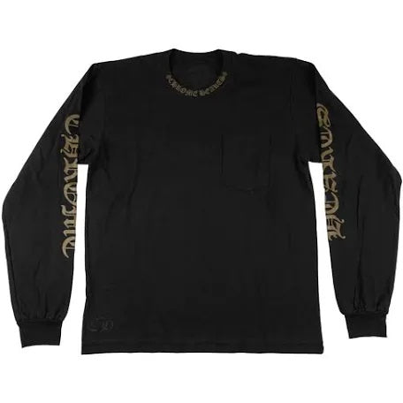 Chrome Hearts Black & Olive Neck Logo Longsleeve T-Shirt