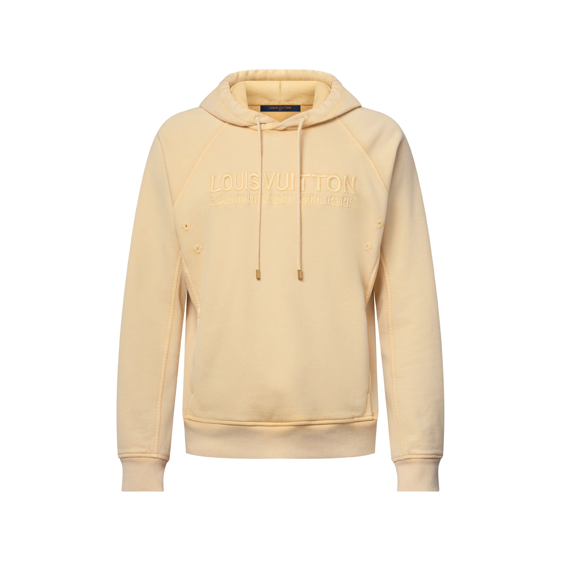 Louis Vuitton Cream Washed Ribbed Hoodie