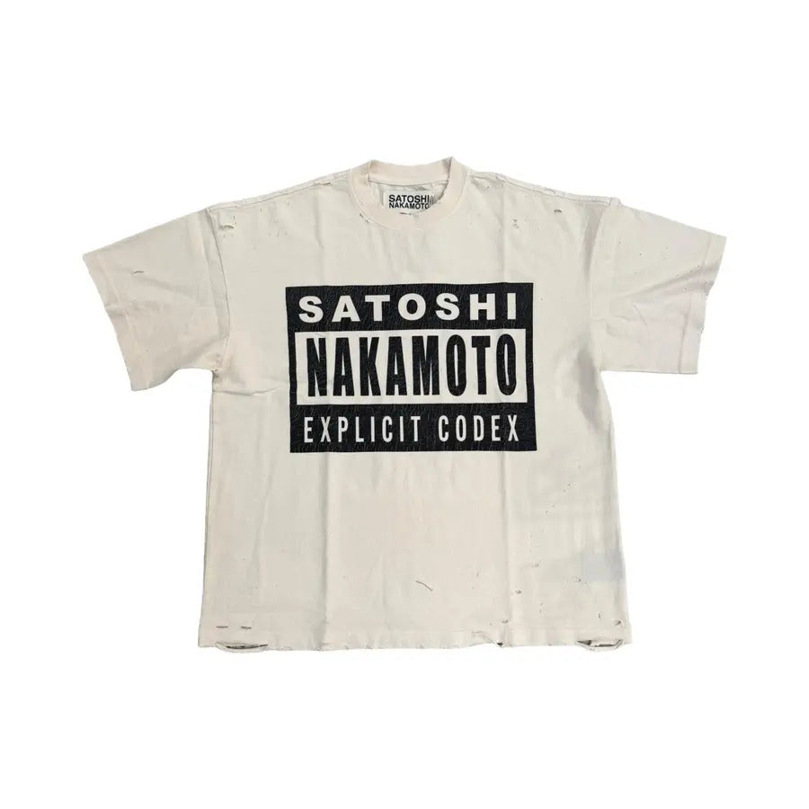 Satoshi Nakamoto Explicit Codex Tee 'White'