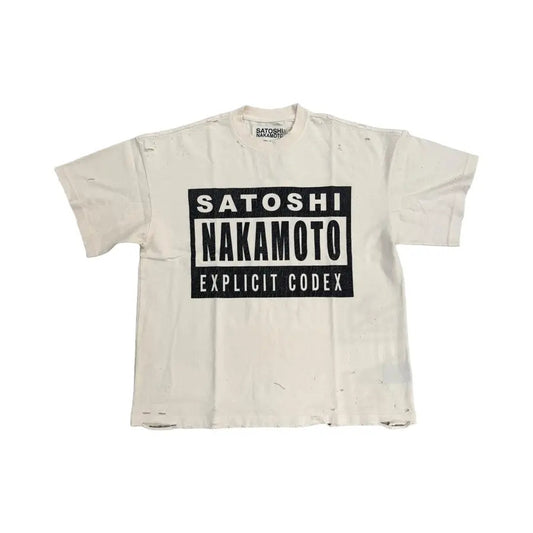 Satoshi Nakamoto Explicit Codex Tee 'White'
