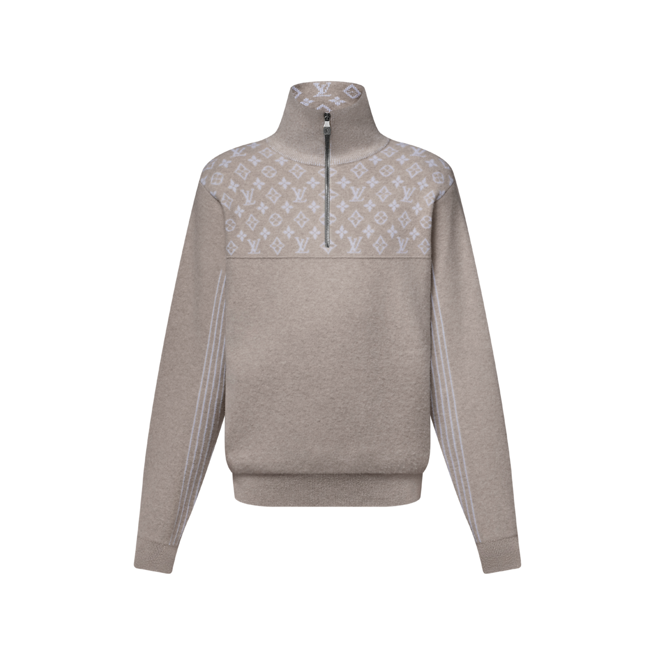 Louis Vuitton Ribbed Wool Half-Zip Pullover