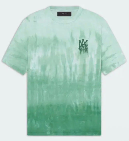 Amiri Green Tie-Dye MA Core Logo T-Shirt