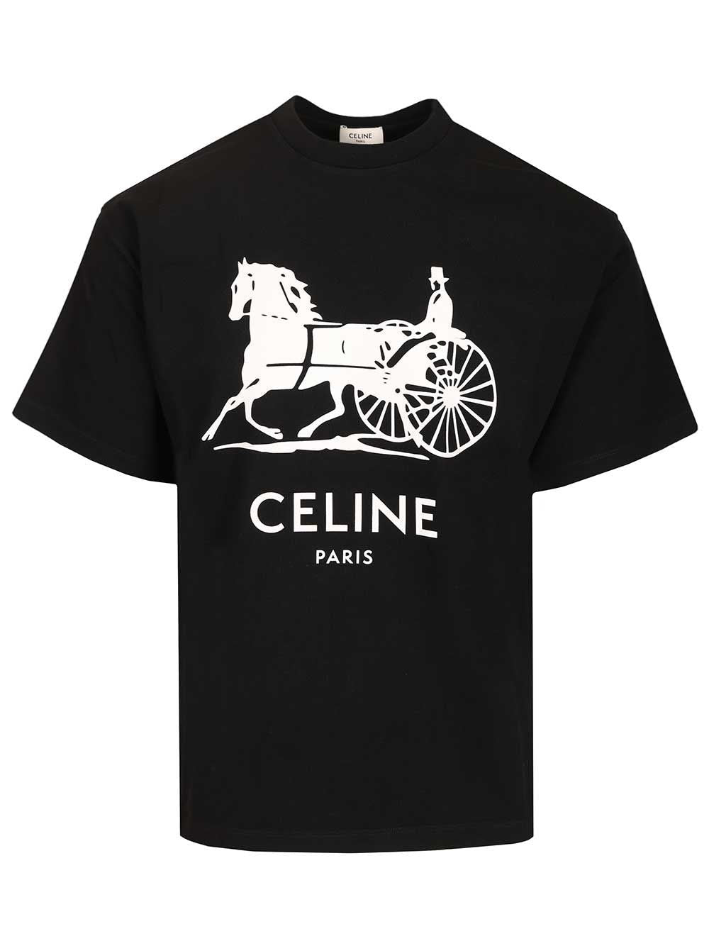 Celine Paris Black Tee