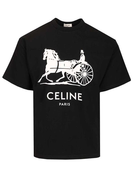 Celine Paris Black Tee