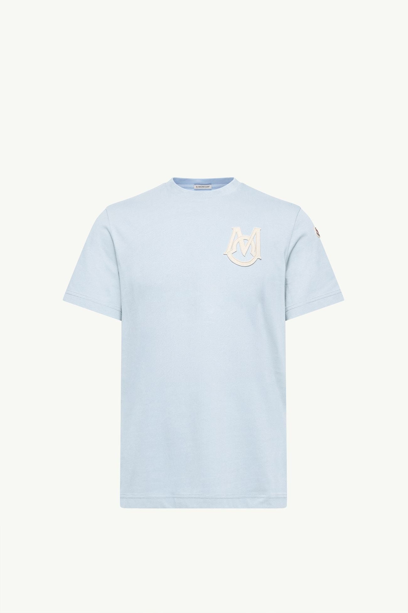 Moncler M Logo Blue Cotton Shirt