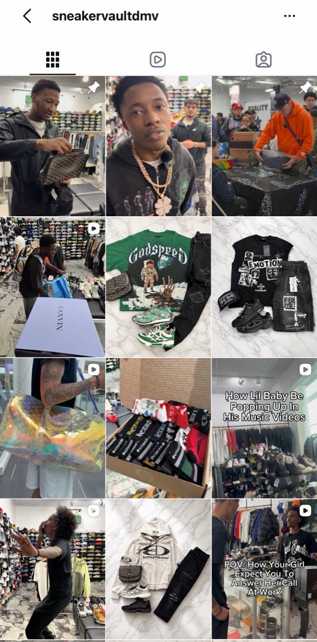 Sneaker Vault DMV Instagram gallery